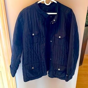 Black quilted jacket